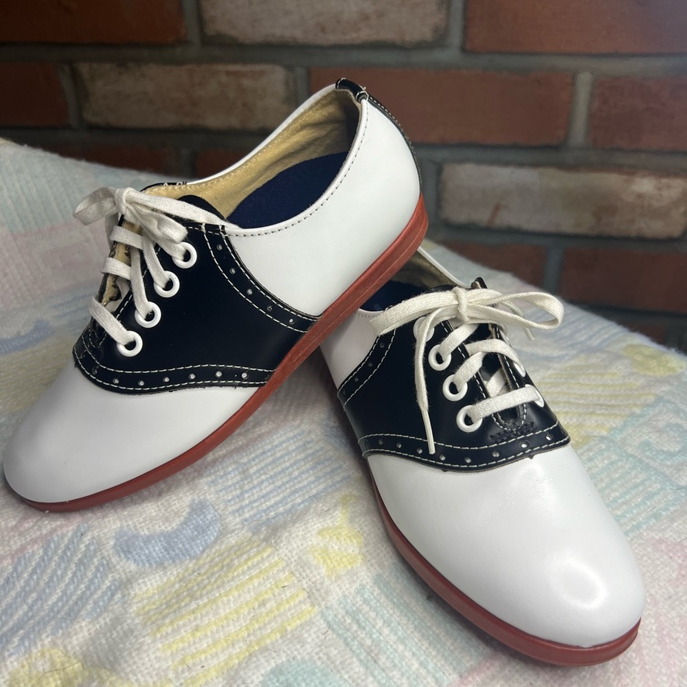Stylish Black and White Saddle Shoes
